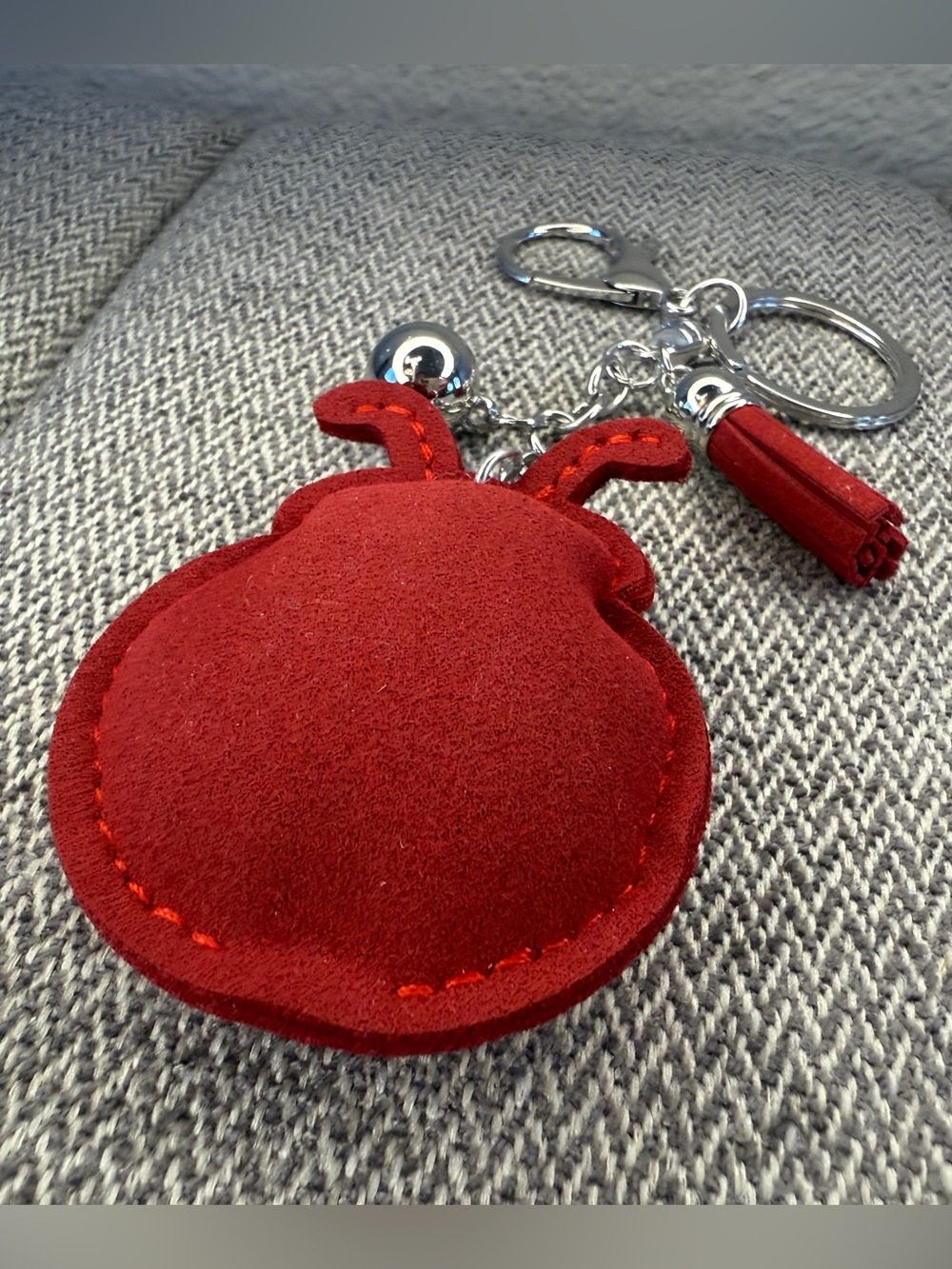 Red Ladybug Crystal Keychain Bag Charm - Picture 8 of 13